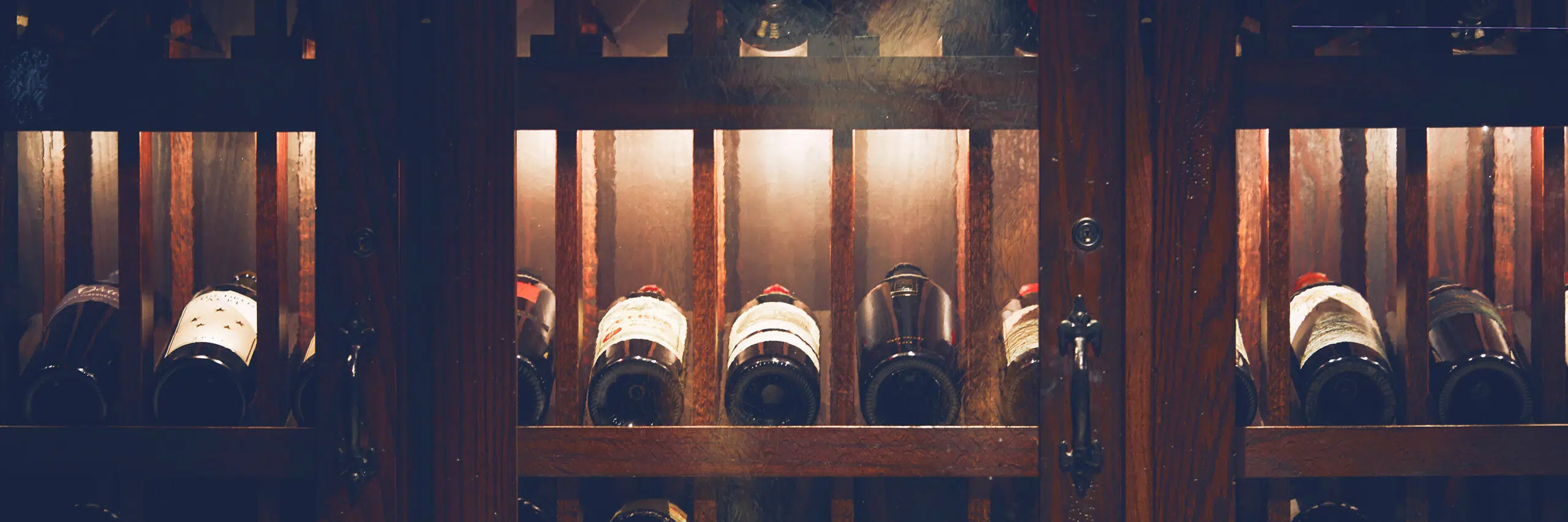 Wine bottles in cellar